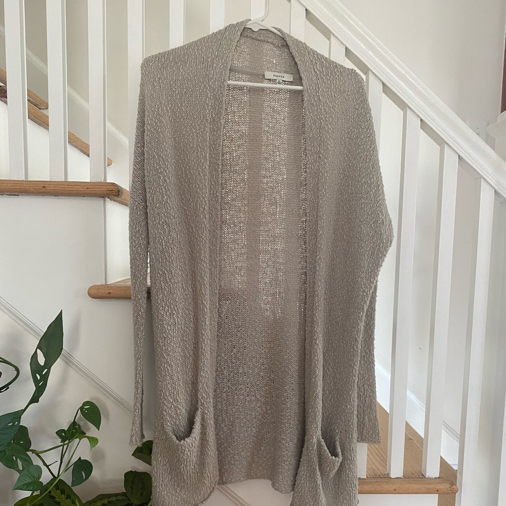 Tula beige light weight long cardigan